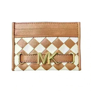 Michael Kors Woven Luggage Small Reed Card Holder